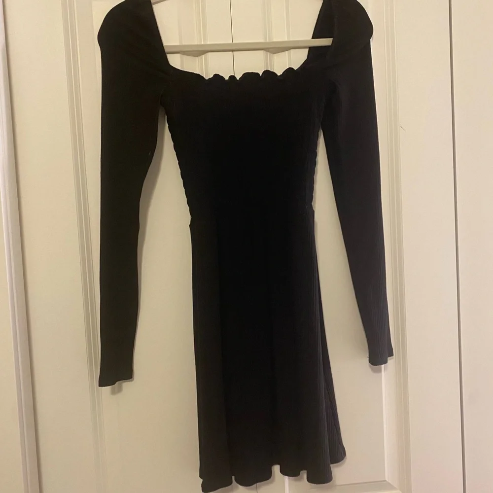 Reformation Jeans Black Longsleeve Dress - Picture 3 of 6